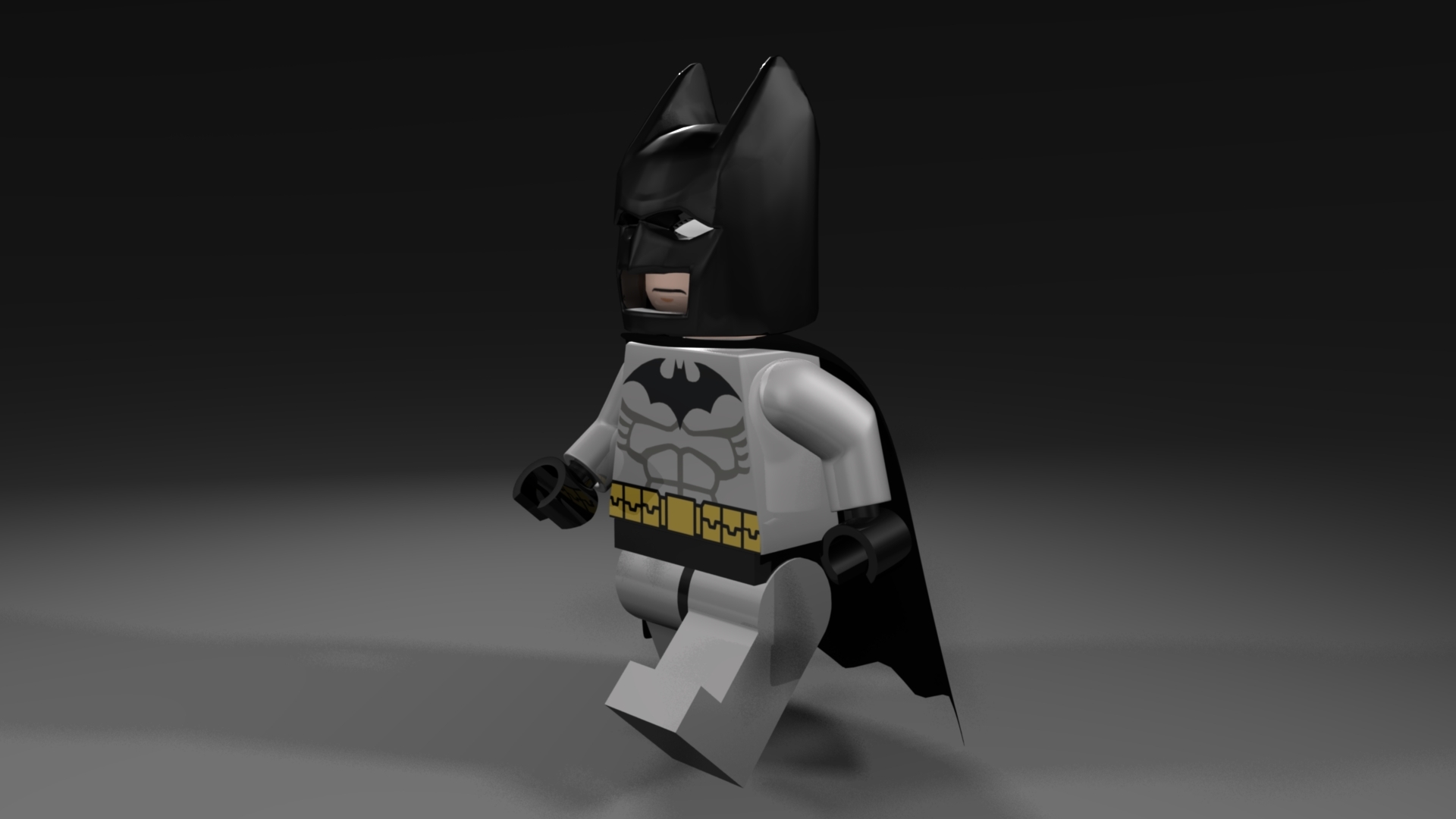 3d model lego batman black grey