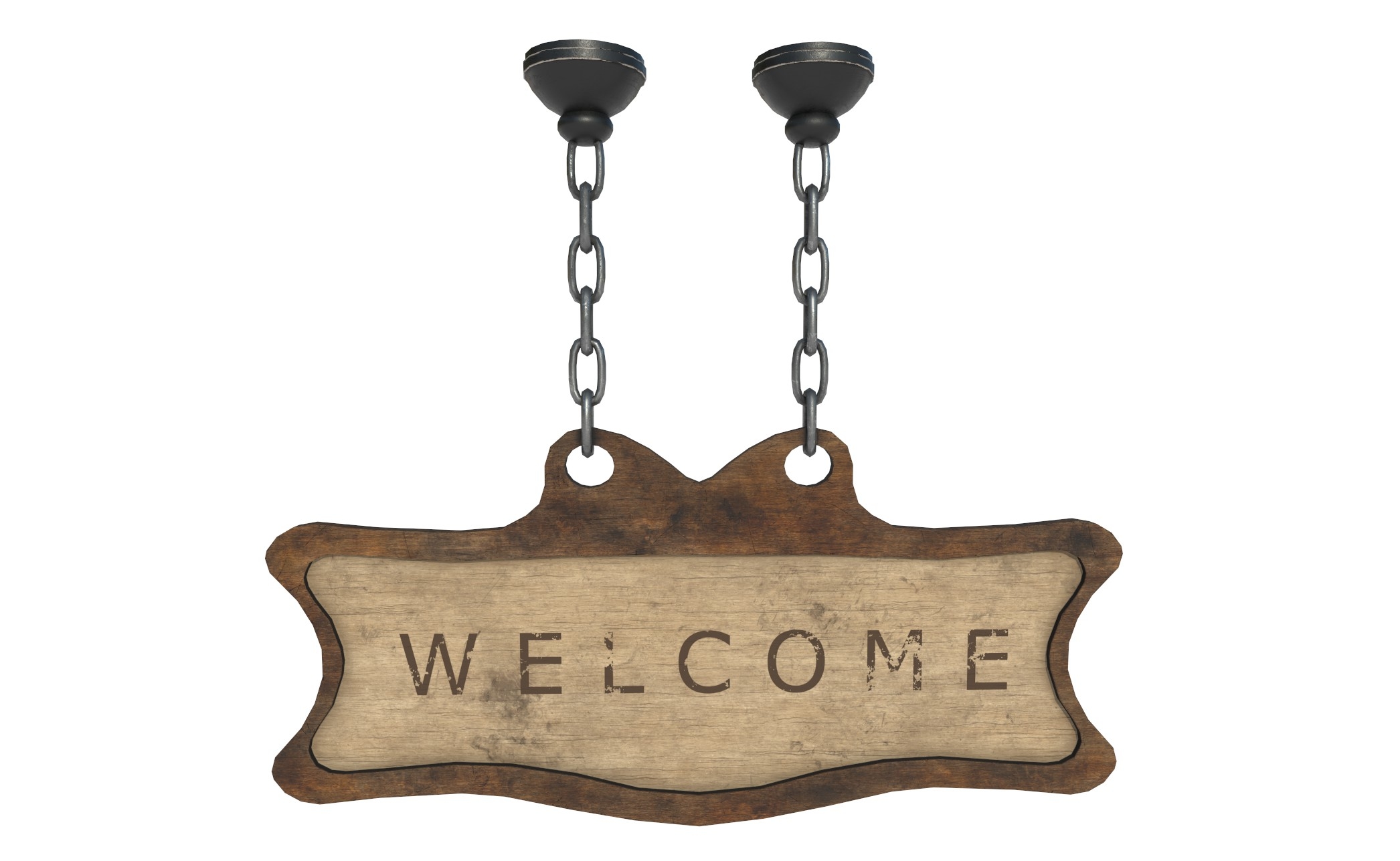 3D welcome sign model - TurboSquid 1452144