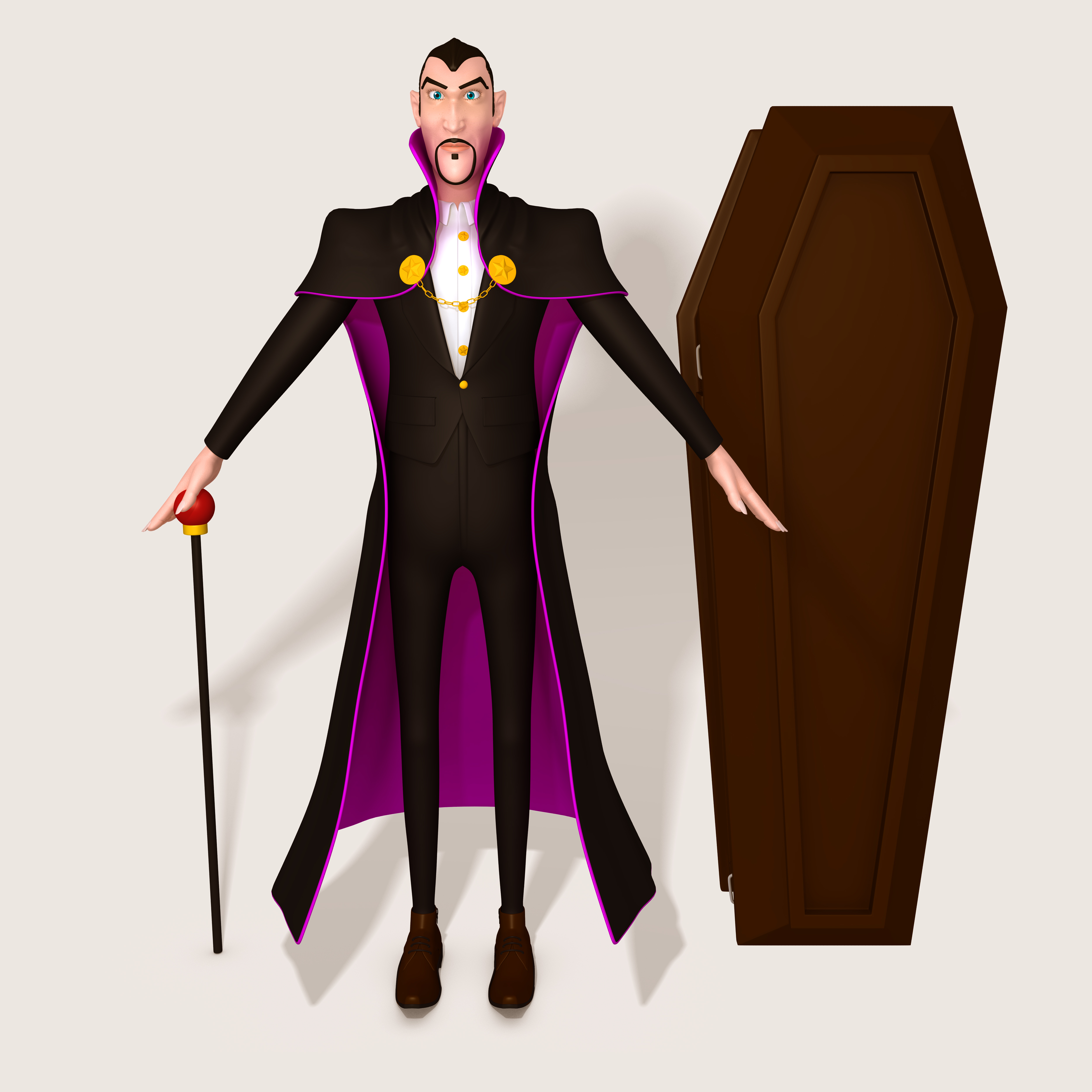 cartoon dracula 3d