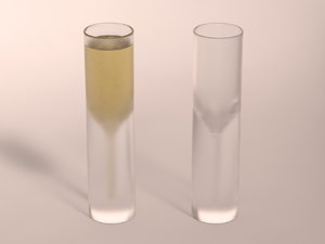 3D model glass champagne