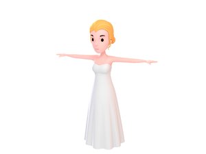 girl character cartoon 3D