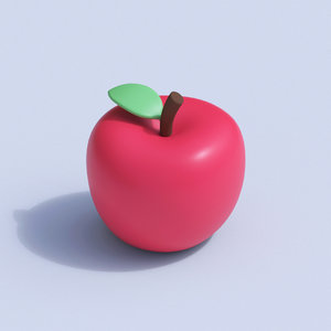 stylized apple 3D model