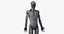 3D model skin african male skeleton