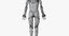 3D model skin african male skeleton