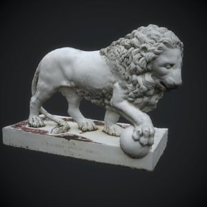 3D statue lion elagin island