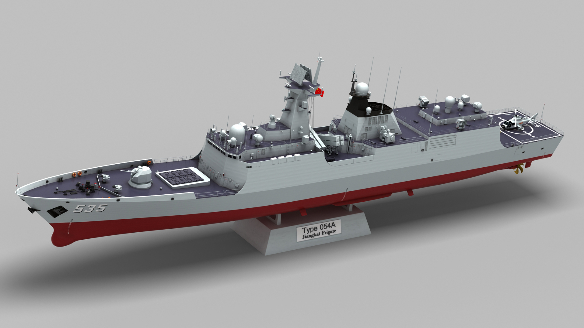 Type 054a jiangkai frigate 3D model - TurboSquid 1452940