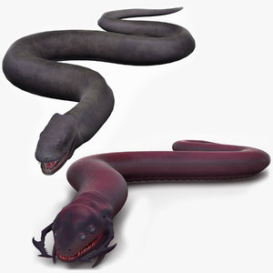 3D serpent monsters