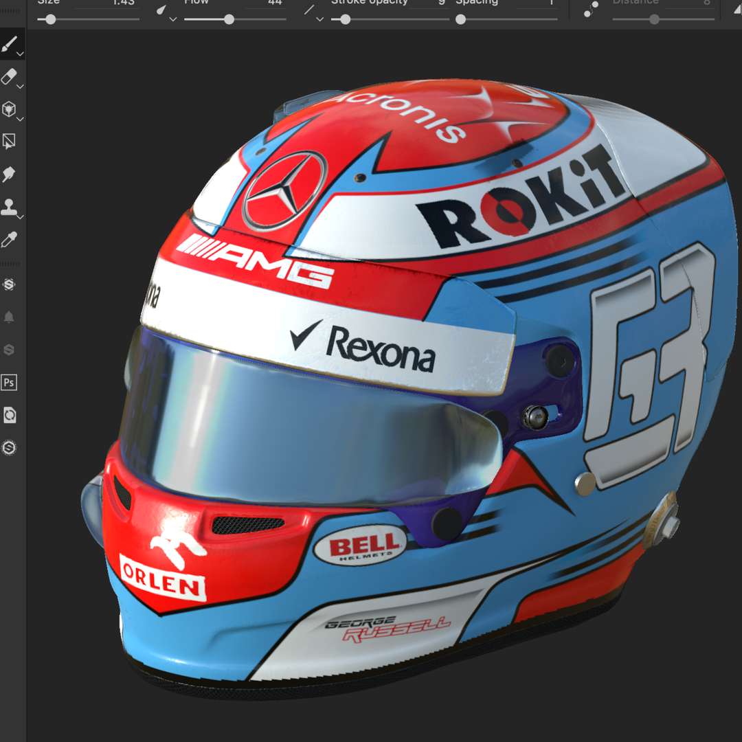 Russell 2019 helmet 3D model - TurboSquid 1453003