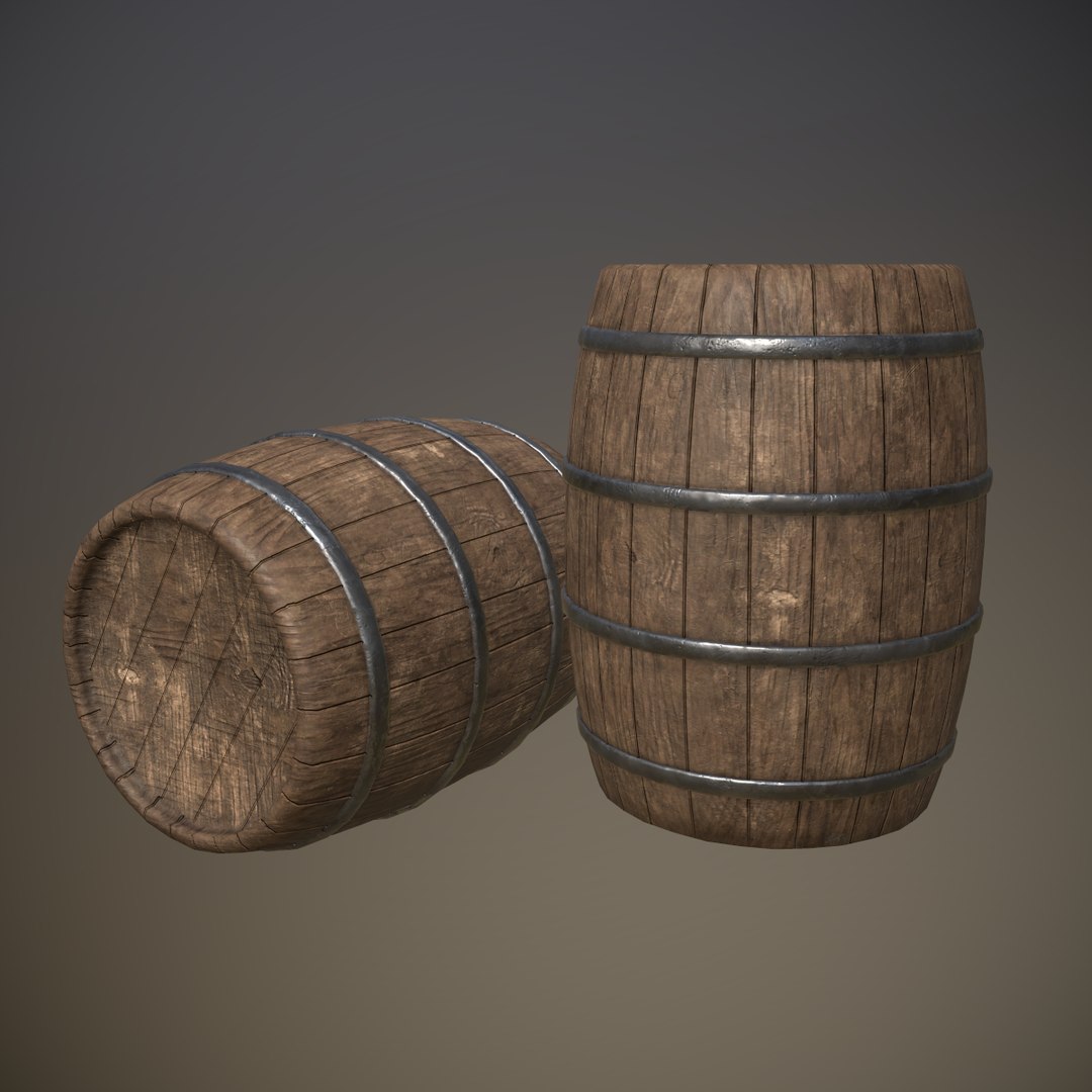 Wooden barrel 3D model TurboSquid 1453864