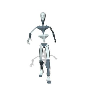 Big fat man walking forward