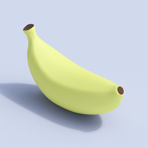 3D stylized banana model