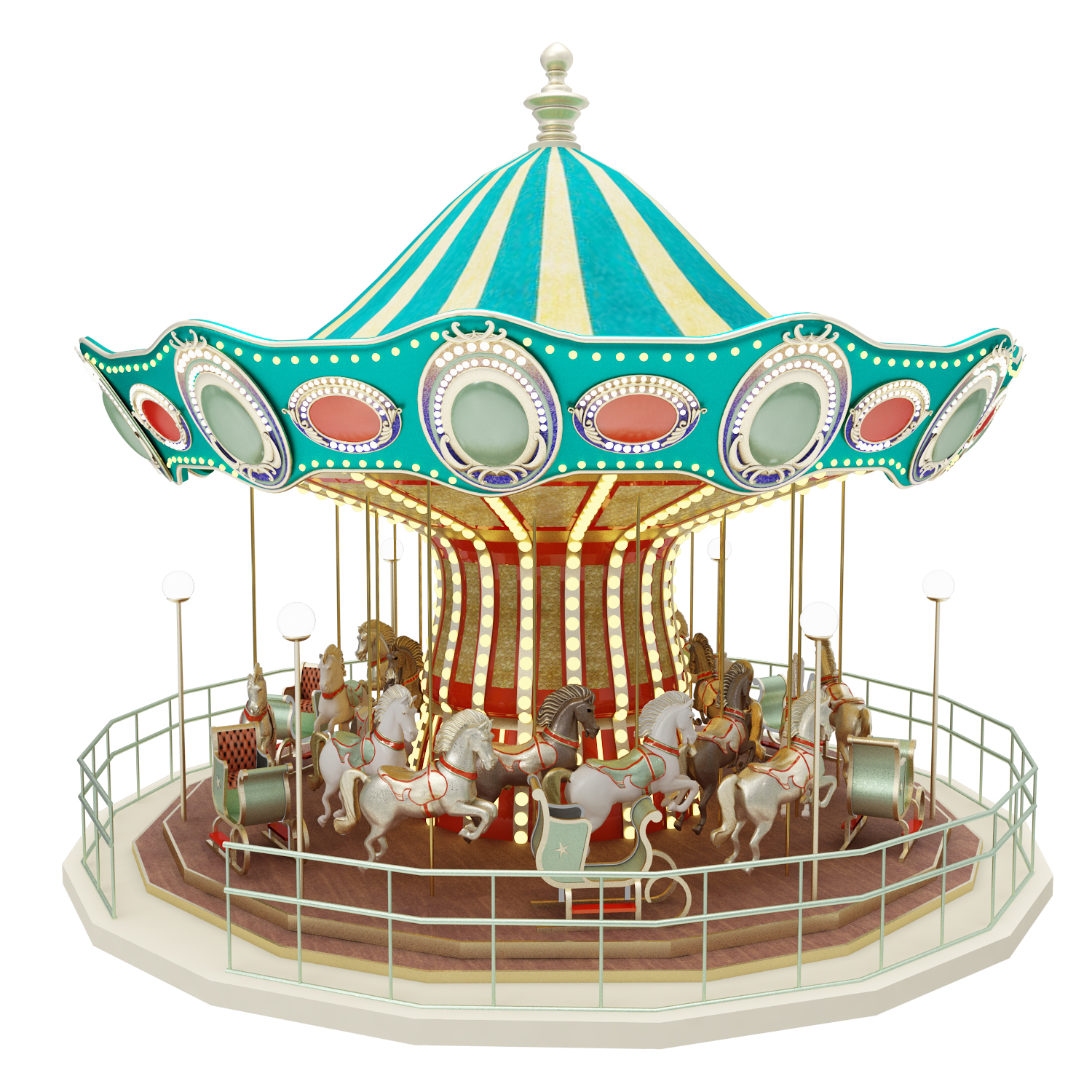 3d carousel toy atlkarunca model