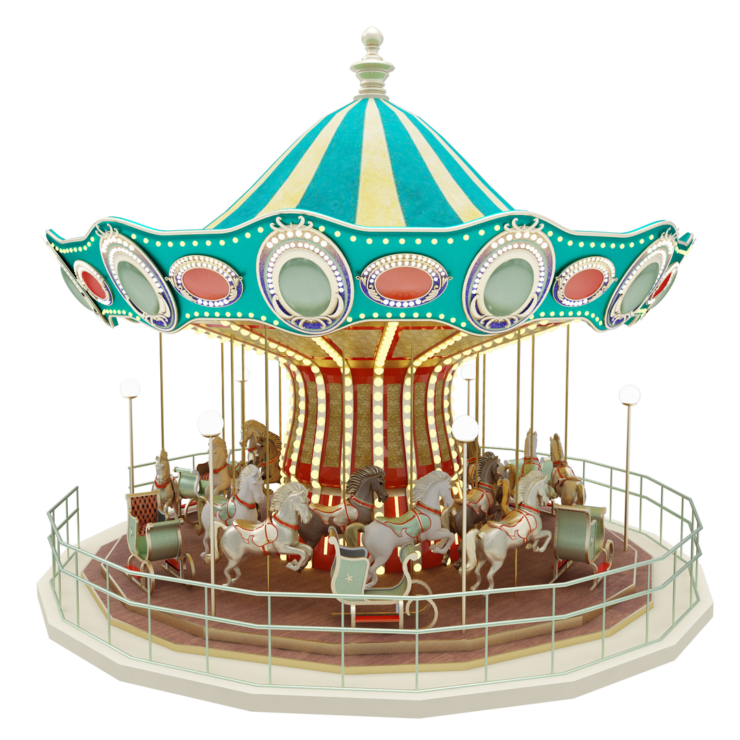 3d carousel toy atlkarunca model