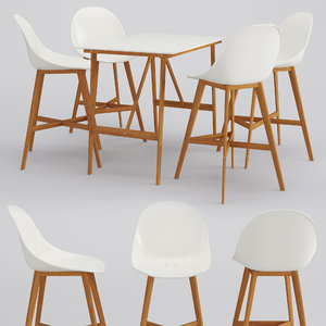 bar table chair fanbyn 3D model