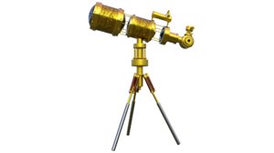 3D old telescope model