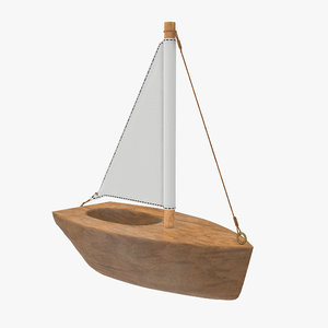 boat sail sailboat 3D model