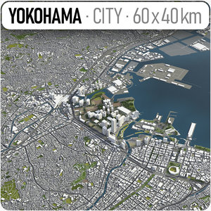 city yokohama surrounding - 3D