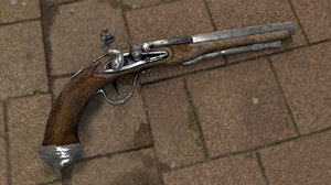 3D model flintstock gun