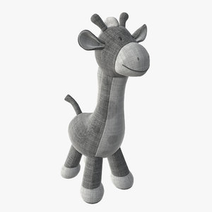 giraffe plush doll 3D