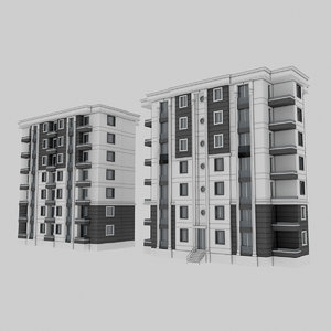 modern buildings 3D model
