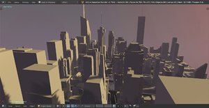 3D low-poly new york city model