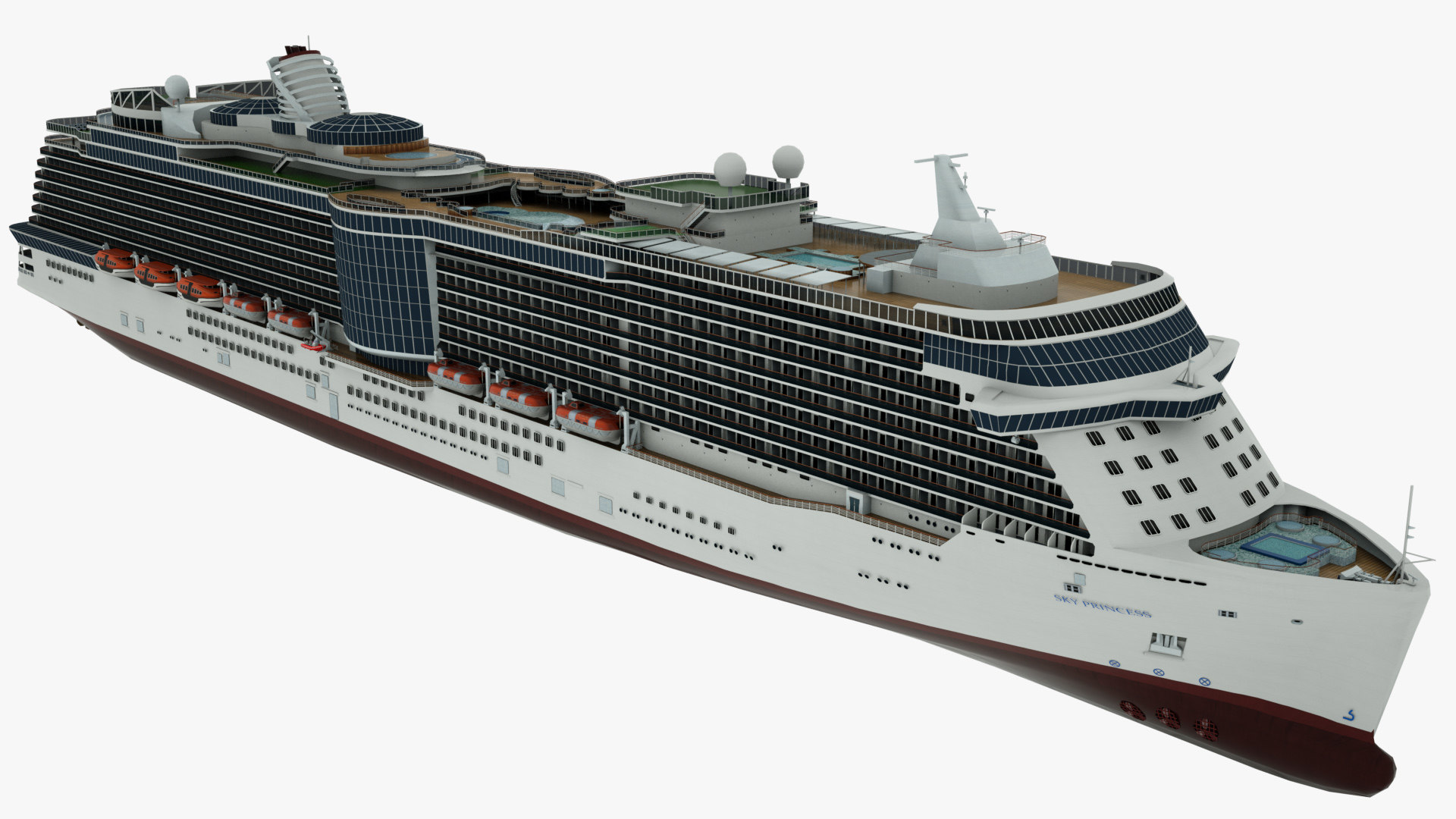 Cruise vessel sky princess 3D model - TurboSquid 1454734