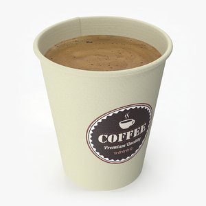3D model paper coffee cup