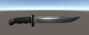 3D model ready combat knife
