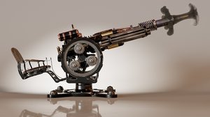 redeemer steamgun guns 3D model