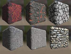 True PBR Materials: Gravel, Asphalt, Lava