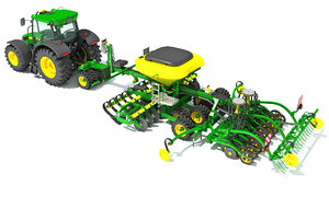 3D tractor seed drill