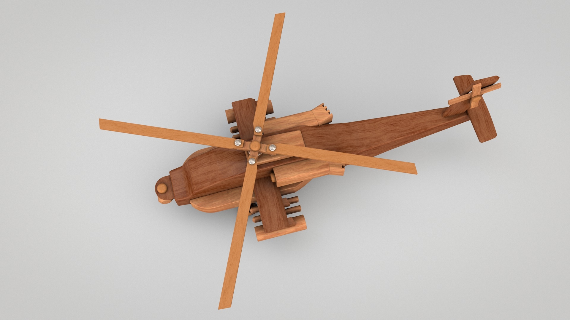 3D helicopter wooden toy model TurboSquid 1454995