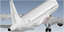 3d model a320-200 generic white plane