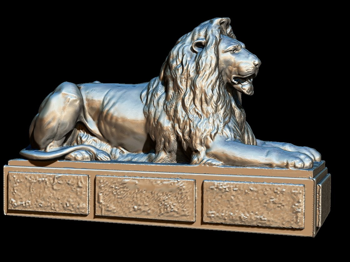 Square london lion statues 3D TurboSquid 1454644