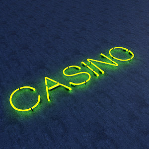 3D casino neon sign