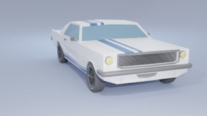 Musclecar - lowpoly, stylized and handpainted