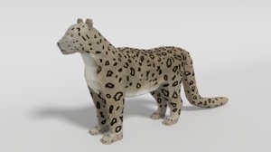 snow leopard 3D