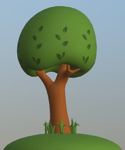 3D cartoon oak