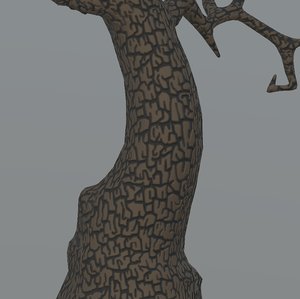 3D model cartoon spooky tree pack