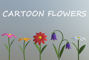 3D cartoon flower