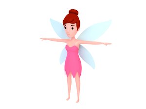 girl character cartoon 3D model
