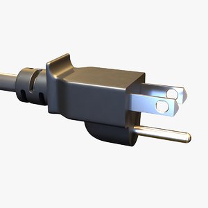 power cord plug 3d max