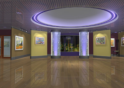 interior museum 3d model