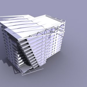 free skyscraper building architecture 3d model