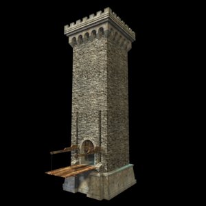 castle gatehouse 3d model