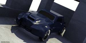 3d model of gangster concept car based