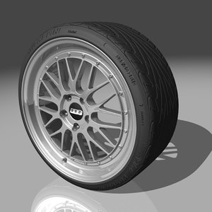bbs lm wheels tires 3d model
