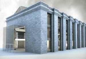 3d model recicled old building