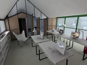 3d model interior architecture office furniture