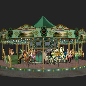 mixed carousel animals pzcrsl 3d model
